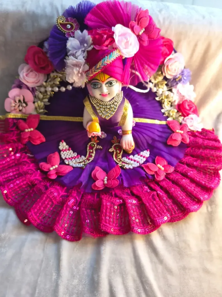 Purple luxe poshak with pagdi