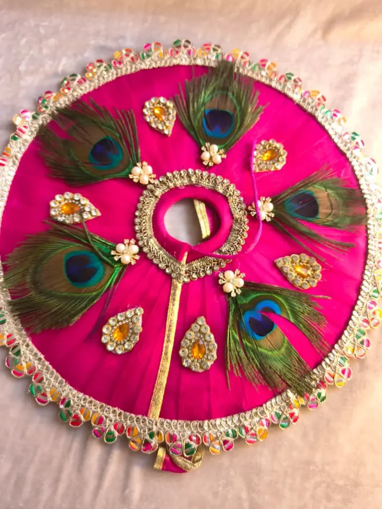 Floral pink poshak with pagdi (Size-3)