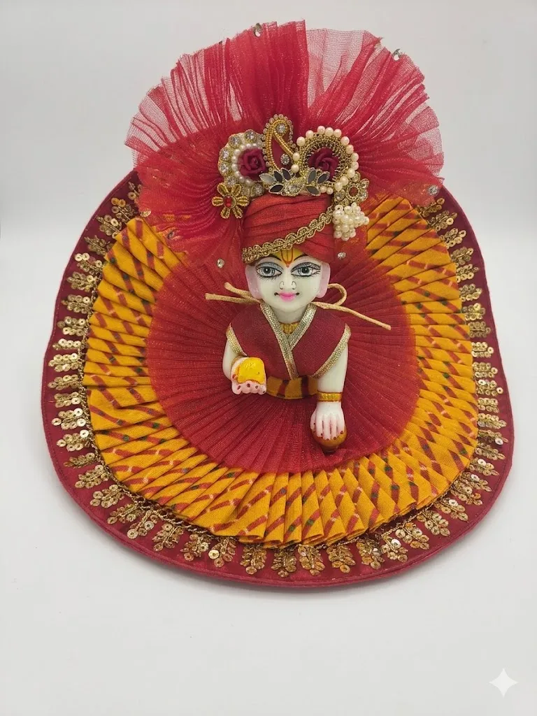 Red yellow leheriya print