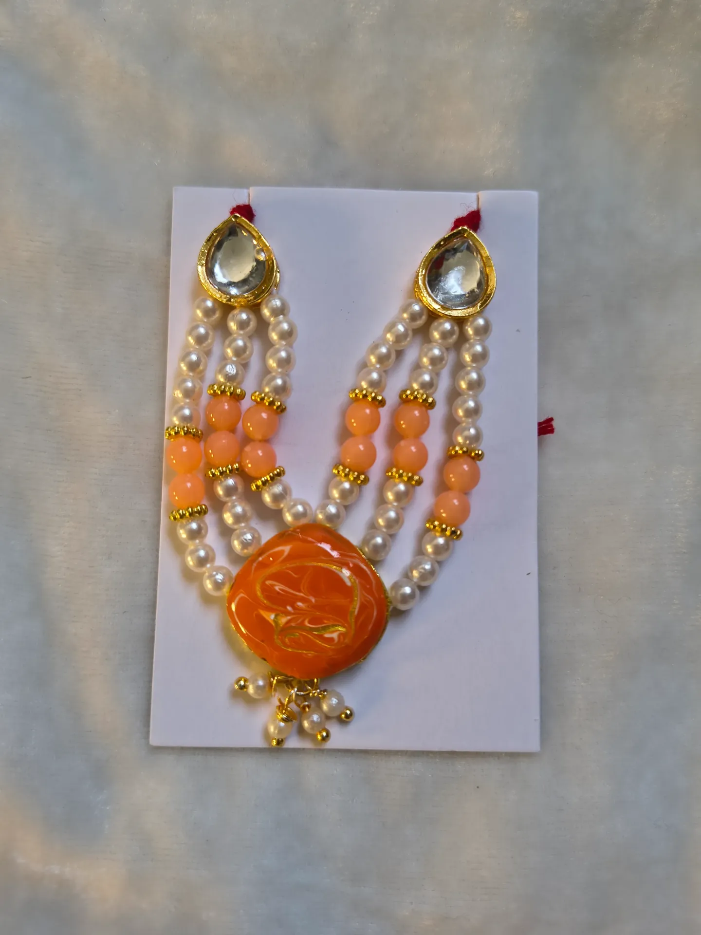 Orange Moti mala