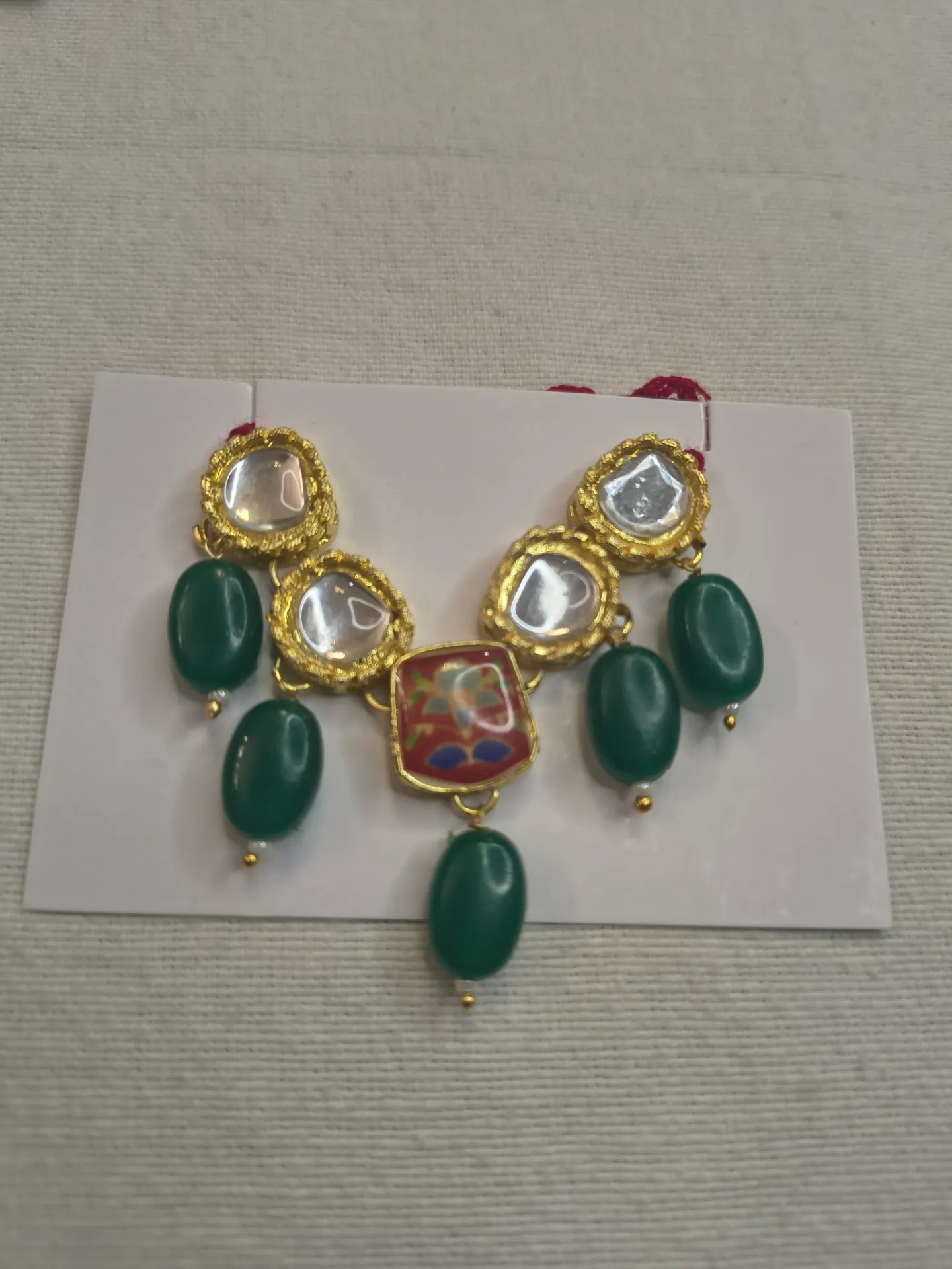 Emerald green beads set