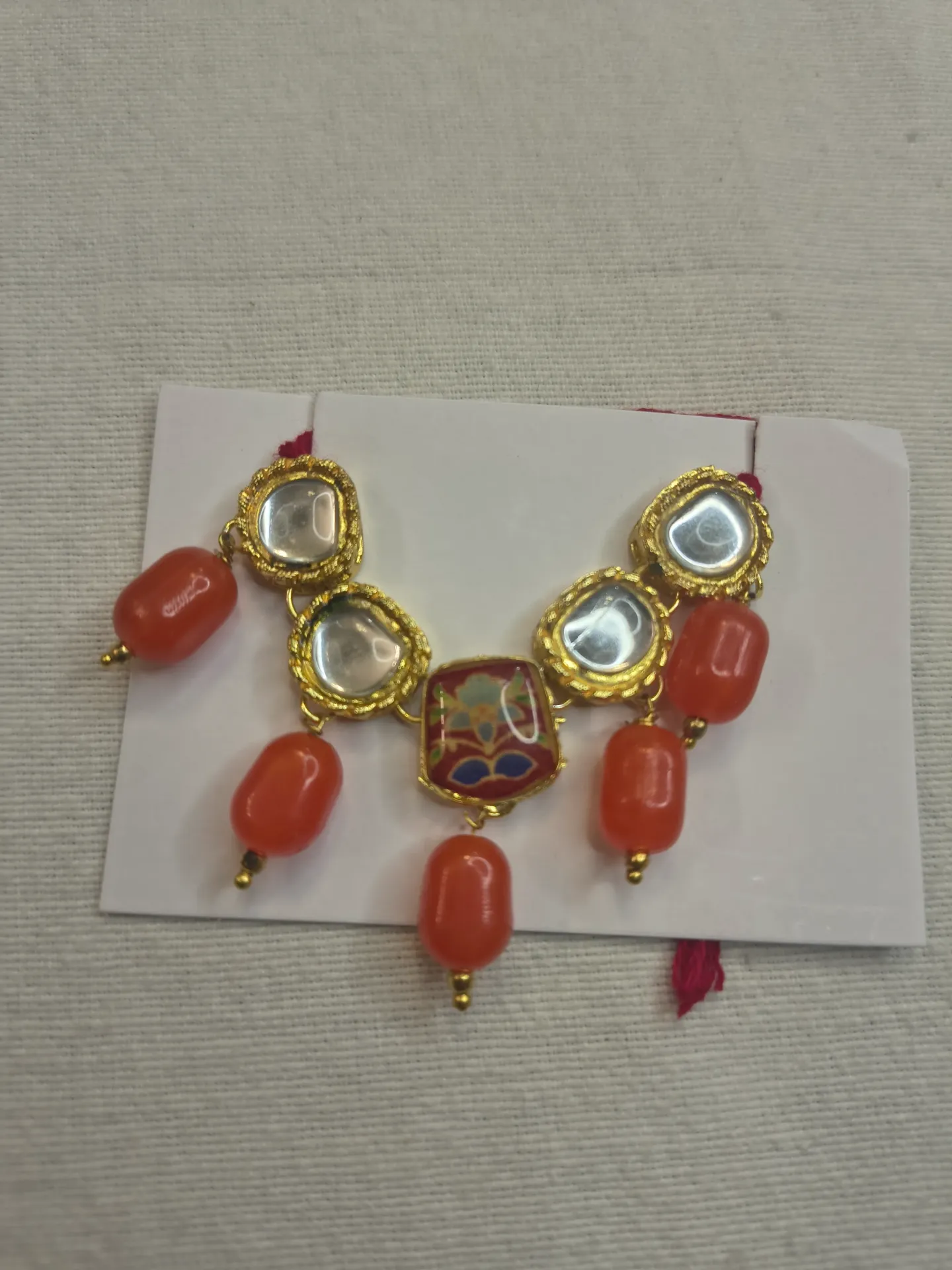 Warm orange beads set