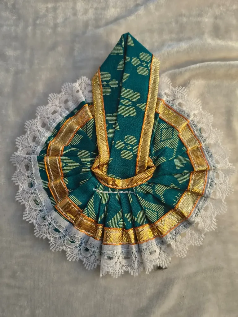 Green cotton poshak (Size-0)
