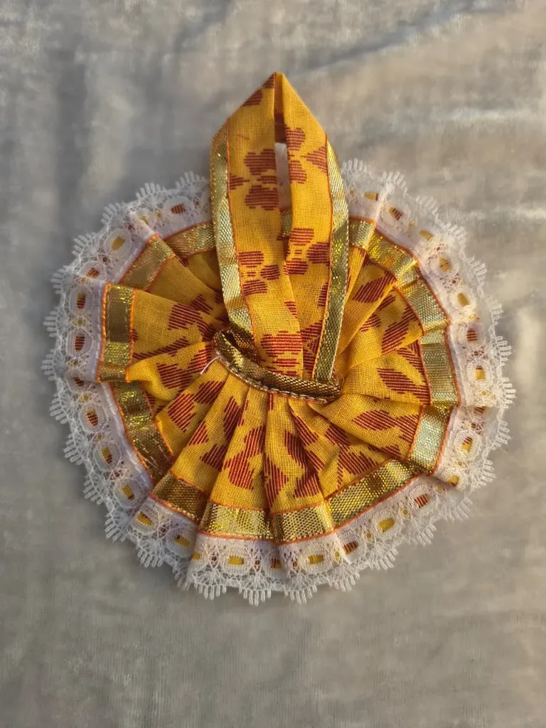 Yellow cotton poshak (Size-0)