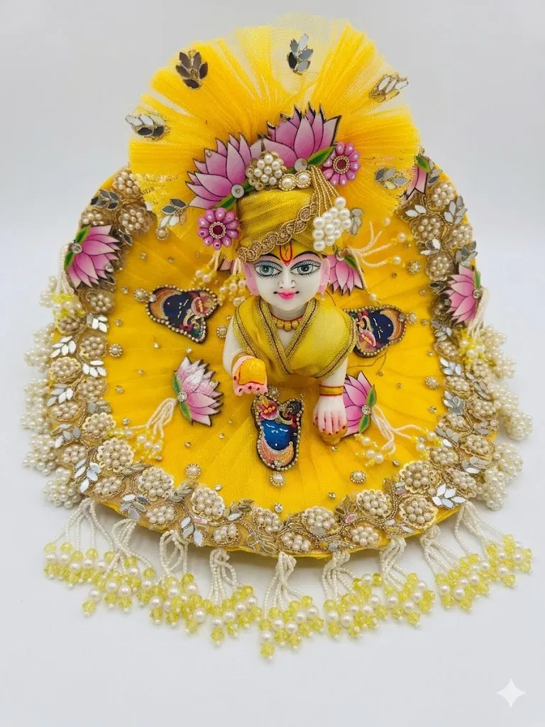 Bright yellow elegance poshak with pagdi (Size-0)