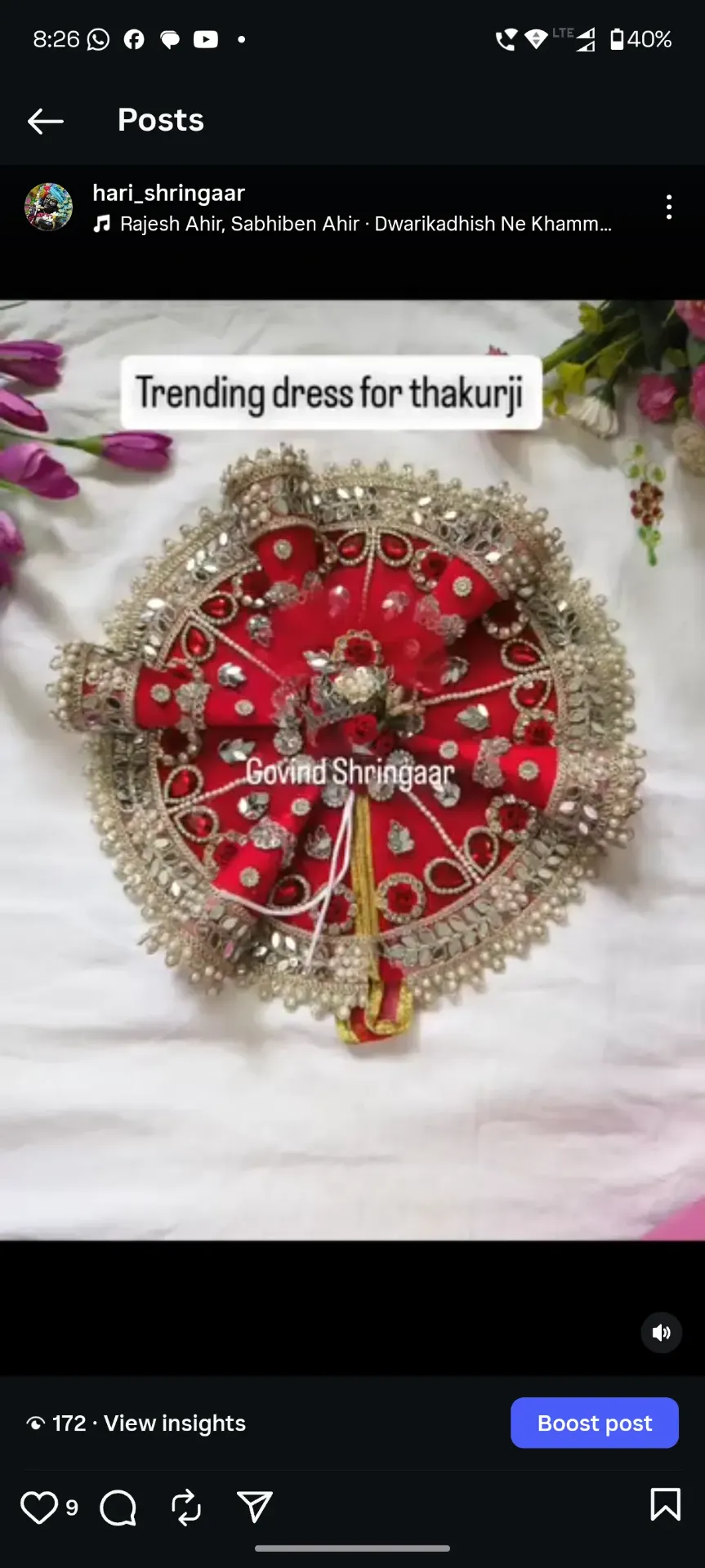 Heavy Red Come poshak with pagdi
